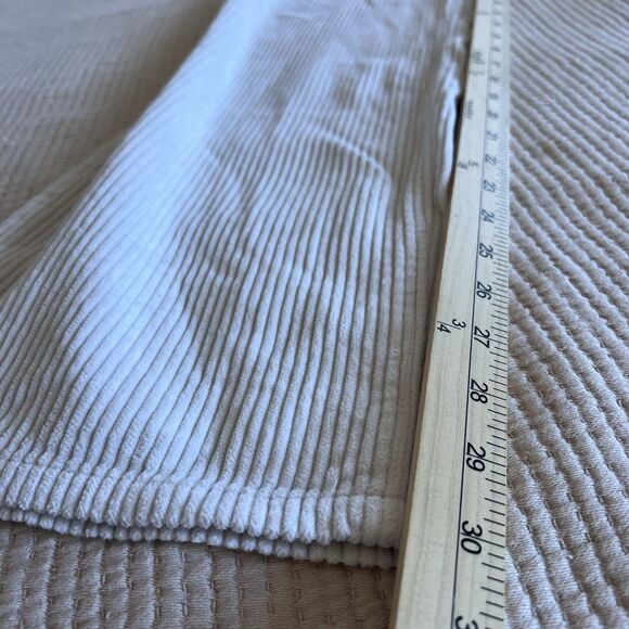 Billabong Midtown Straight Leg Corduroy Pants Women Sz 27 Ivory Highrise Classic - Picture 14 of 16